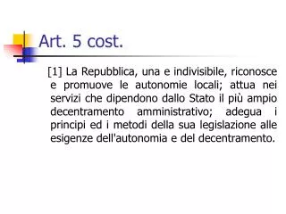 art 5 cost