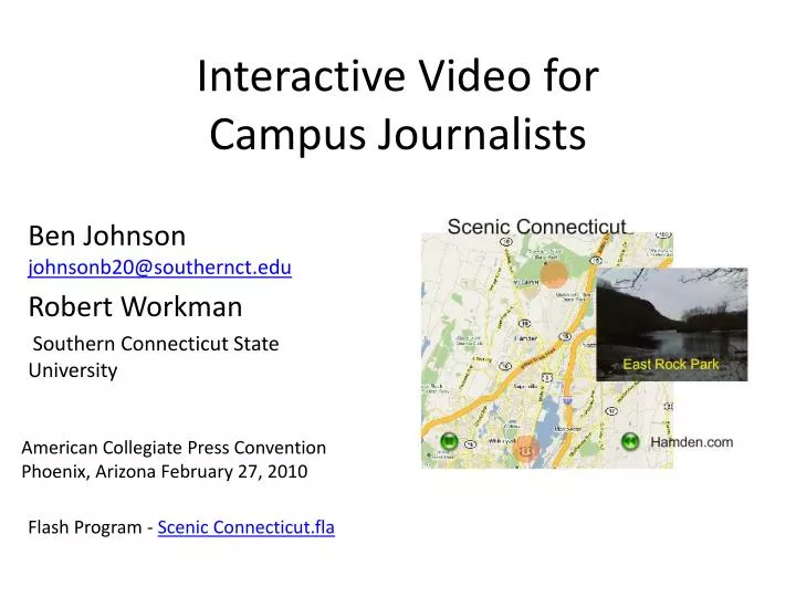 interactive video for campus journalists