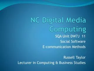 NC Digital Media Computing