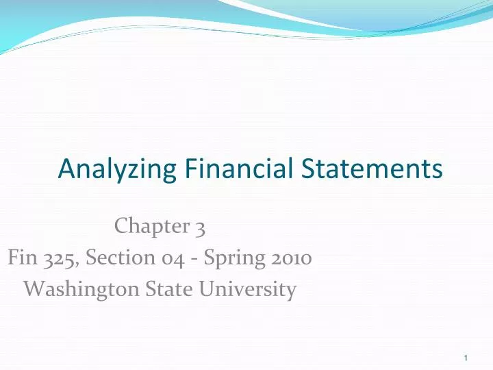 analyzing financial statements