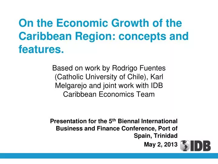 on the economic growth of the caribbean region concepts and features