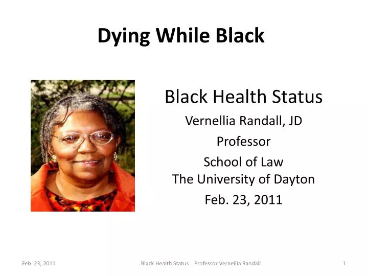 dying while black