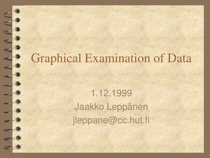 graphical examination of data