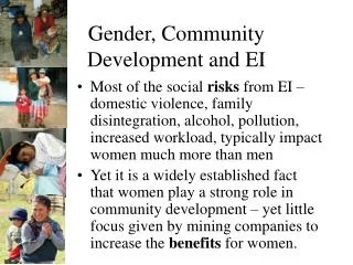 Gender, Community Development and EI