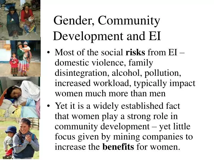 gender community development and ei