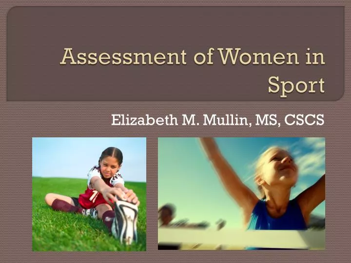 assessment of women in sport
