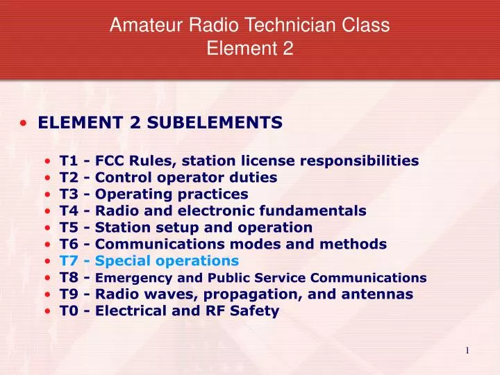 amateur radio technician class element 2