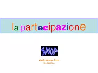 l a p a rt e c i p az i on e