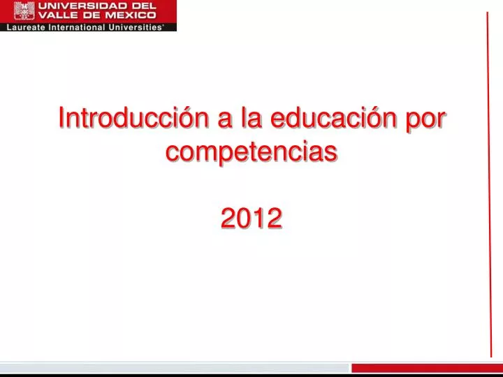 introducci n a la educaci n por competencias 2012