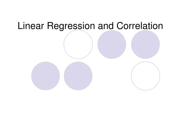 linear regression and correlation