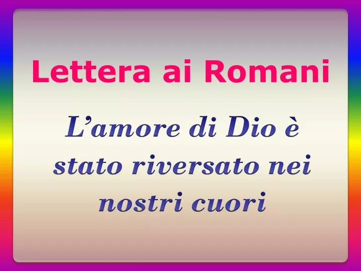 lettera ai romani