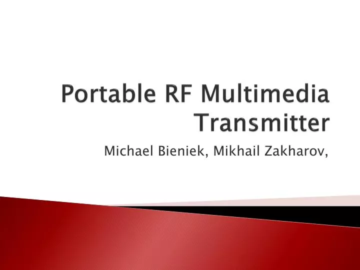 portable rf multimedia transmitter