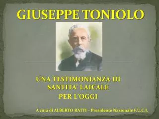 giuseppe toniolo