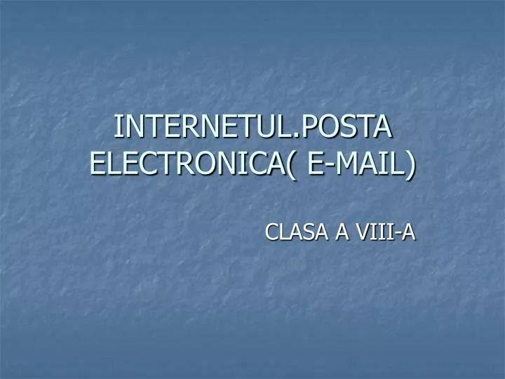 internetul posta electronica e mail