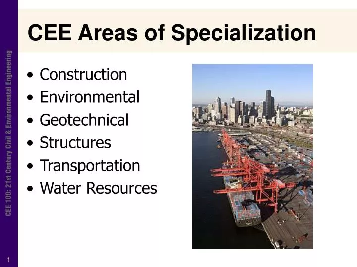 cee areas of specialization