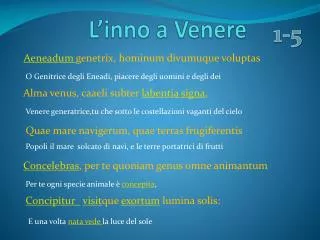 l inno a venere