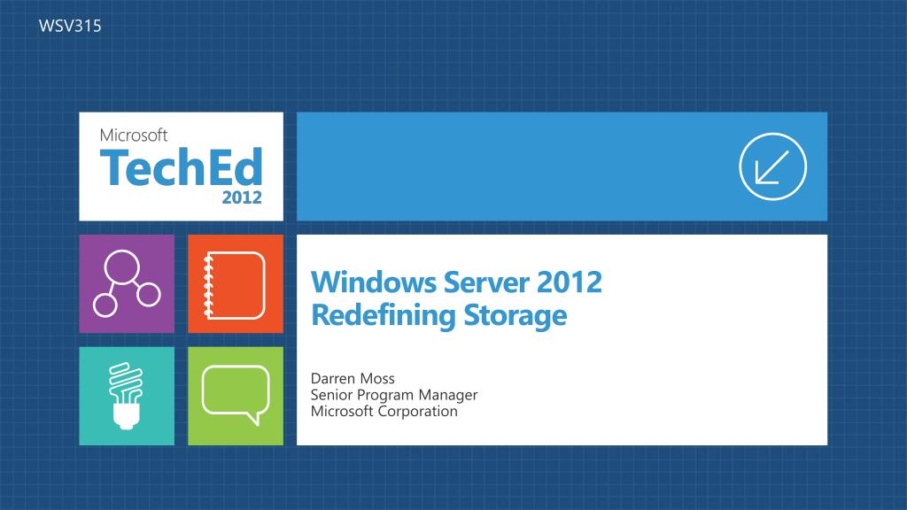 PPT - Windows Server 2012 Redefining Storage PowerPoint Presentation ...