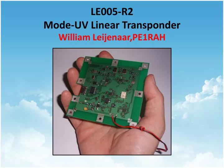 le005 r2 mode uv linear transponder