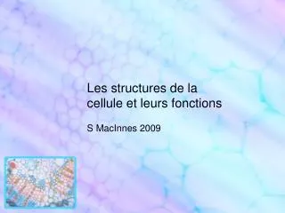 les structures de la cellule et leurs fonctions