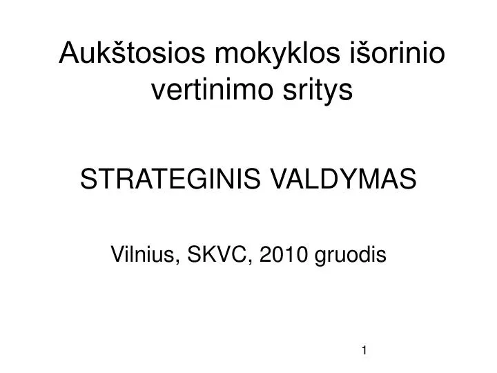 strateginis valdymas vilnius skvc 2010 gruodis