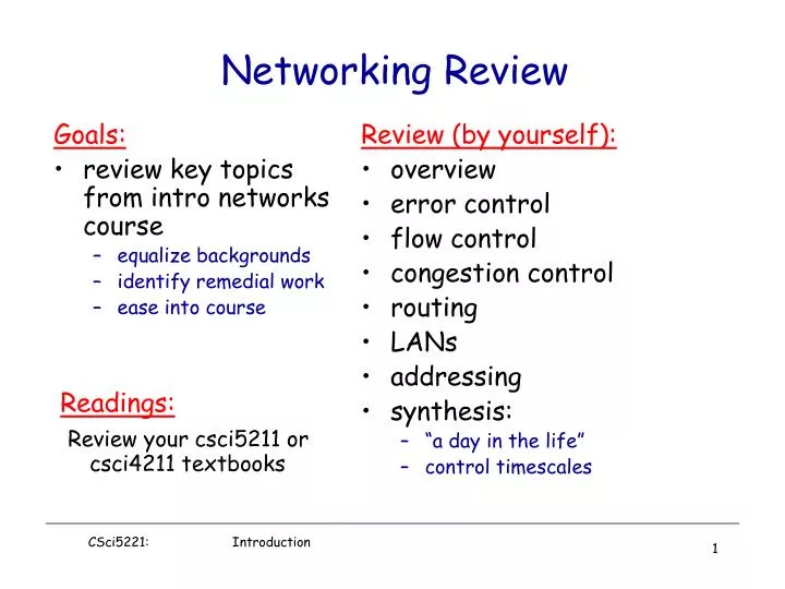 networking review