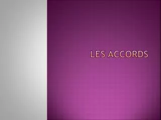 les accords