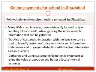 Learn more on an online payment for school in Ghaziabad