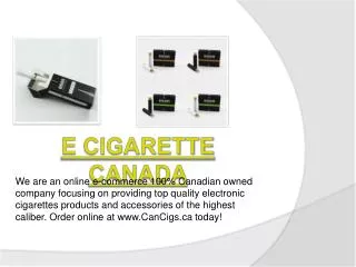 Electronic Cigarettes Canada