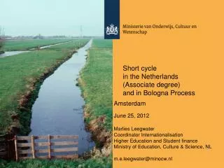 Short cycle in the Netherlands (Associate degree) and in Bologna Process