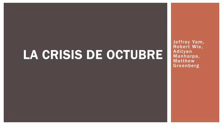 la crisis de octubre