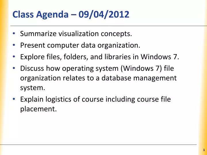 class agenda 09 04 2012