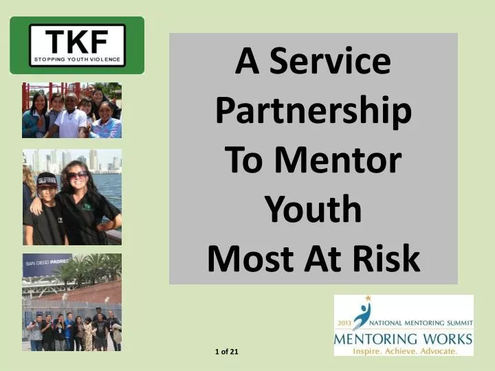a service partnership to mentor youth most at risk