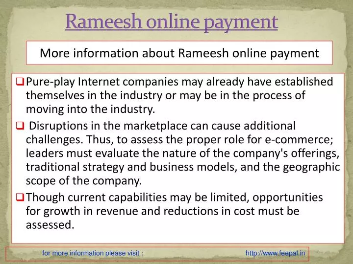 rameesh online payment