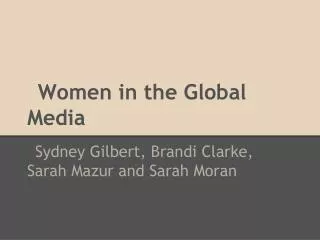 Women in the Global Media