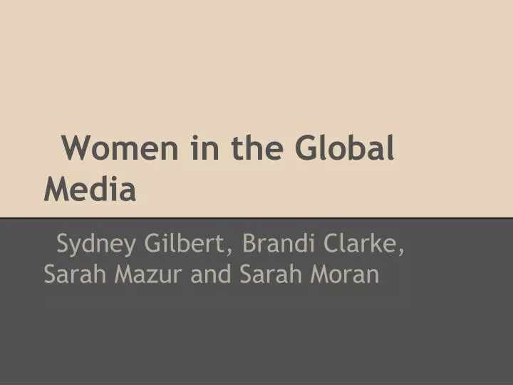 women in the global media