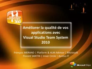 fran ois merand platform alm advisor microsoft florent santin inner circle access it