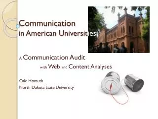 Communication in American Universit ies