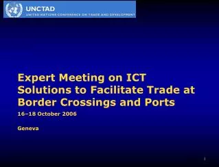 Expert Meeting on ICT Solutions to Facilitate Trade at Border Crossings and Ports