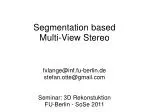 Segmentation based Multi-View Stereo - slide 1