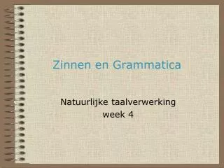 zinnen en grammatica