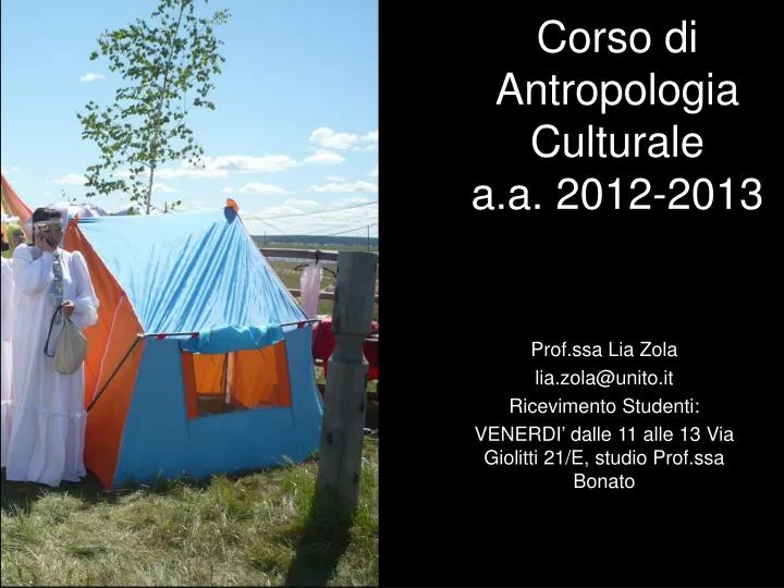 corso di antropologia culturale a a 2012 2013