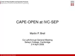 CAPE-OPEN at IVC-SEP