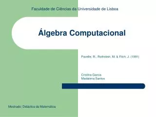 lgebra computacional