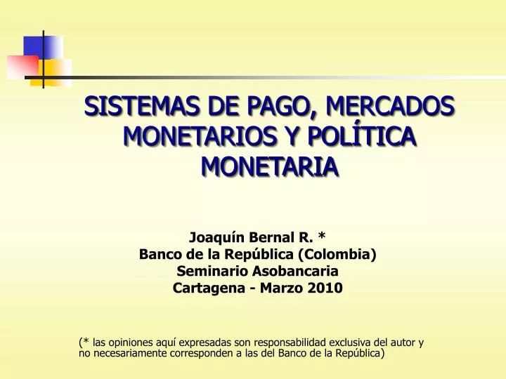 sistemas de pago mercados monetarios y pol tica monetaria