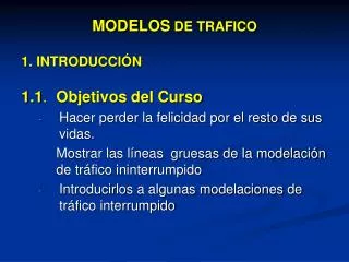 modelos de trafico