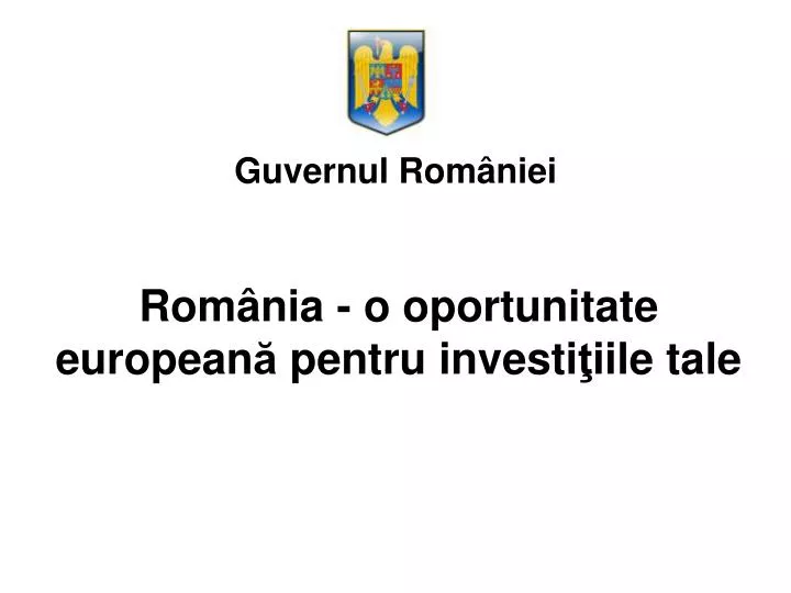 rom nia o oportunitate european pentru investi iile tale