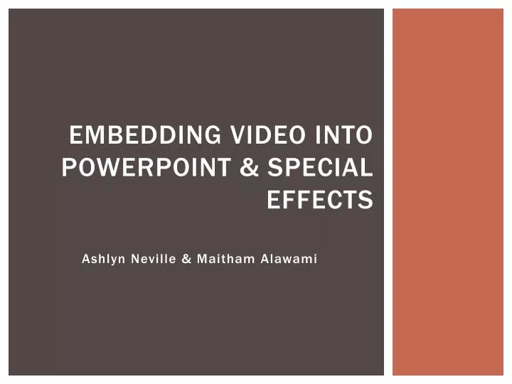 embedding video into powerpoint special effects