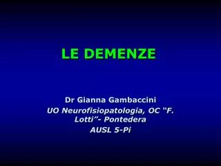 le demenze