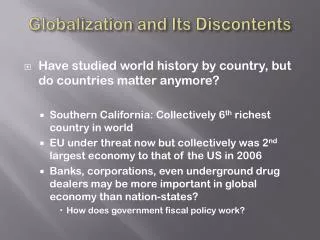 Globalization and Its Discontents