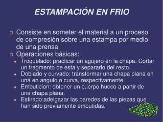 estampaci n en frio